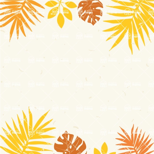 Nature Backgrounds, Patterns and Frames Themed Graphic Collection - Autumn Floral Frame